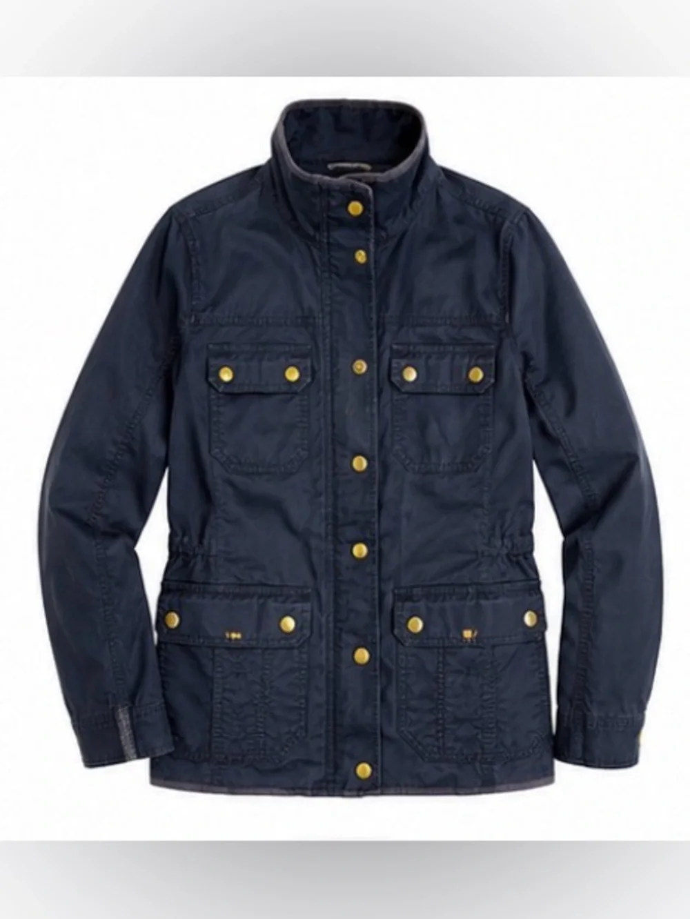 J.Crew Navy Utility Field Jacket | Gold Hardware | Size Small